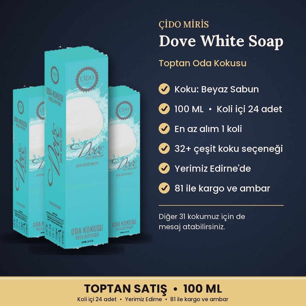 BEYAZ SABUN ODA KOKUSU 100ML ÇİDO MİRİS KOLİ İÇİ 24 ADET - 2