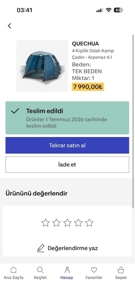 DECATHLON çadır - 6