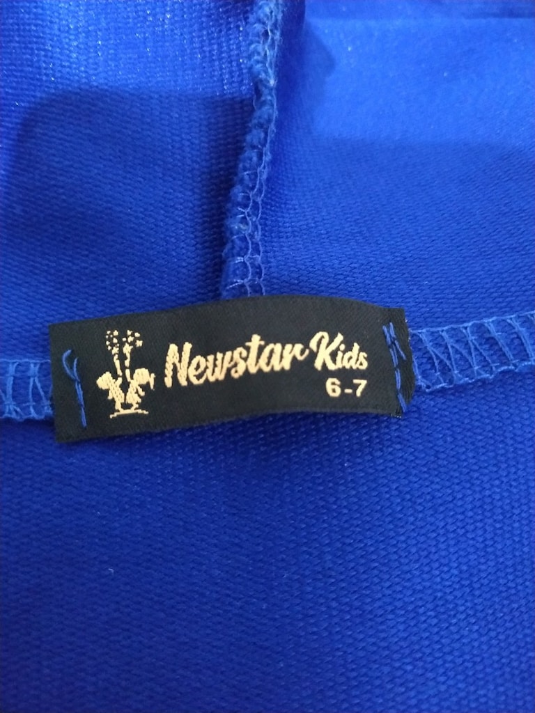 Newstar Kids 6-7 Yaş Mavi Kurt Baskılı Kapüşonlu Yelek / Sweat - 3