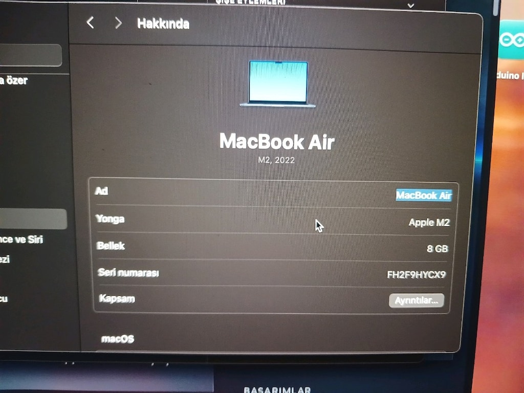 Tertemiz Macbook Air m2 - 6