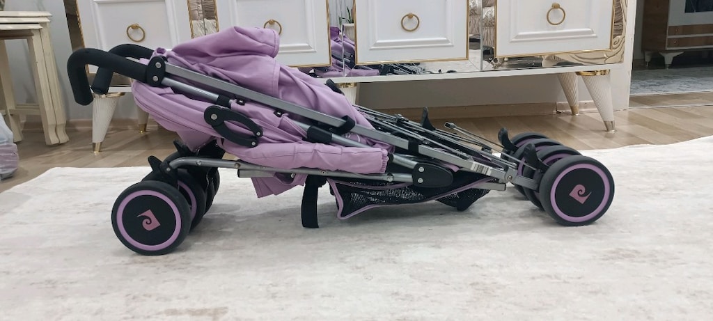 Sıfır Ayarında Pierre Cardin Baston Bebek Arabası Tam Yatar - 6
