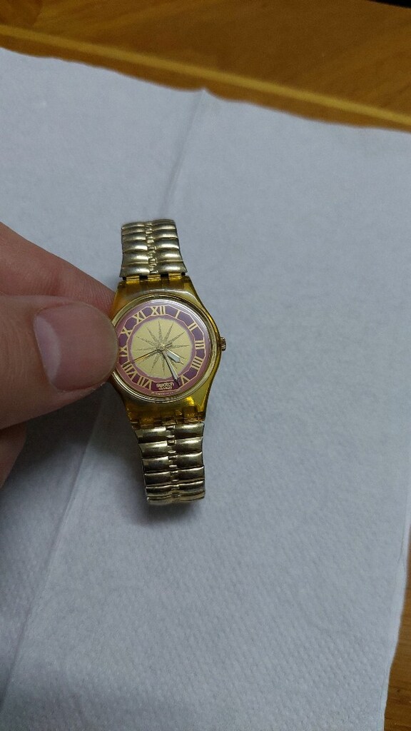 Swatch Lady LADY ROSE metalik esnek kordona sahip 1996 üretimi Swatch - 2