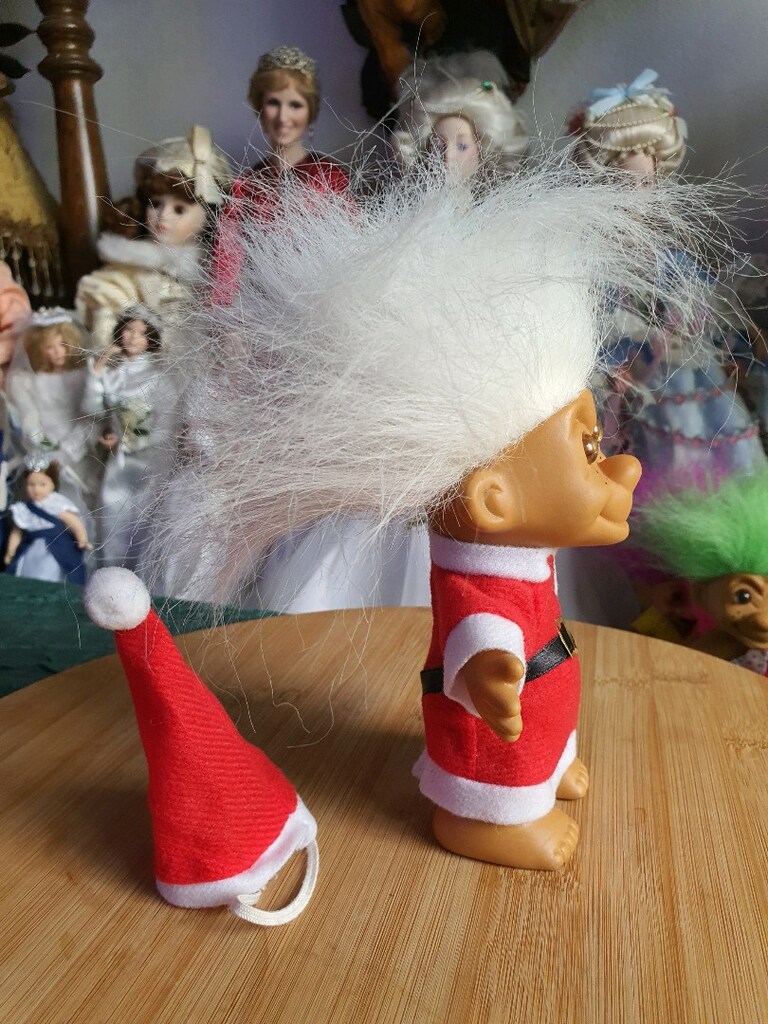 troll oyuncak bebek noel baba vintage - 3