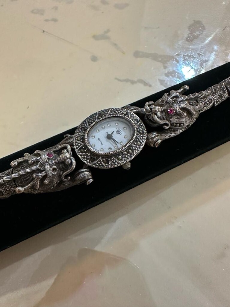 925 ayar antik Dragon diamond saat - 3