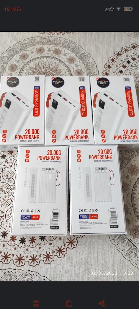 powerbank 20000 mi turbo hizli sarj iadeli