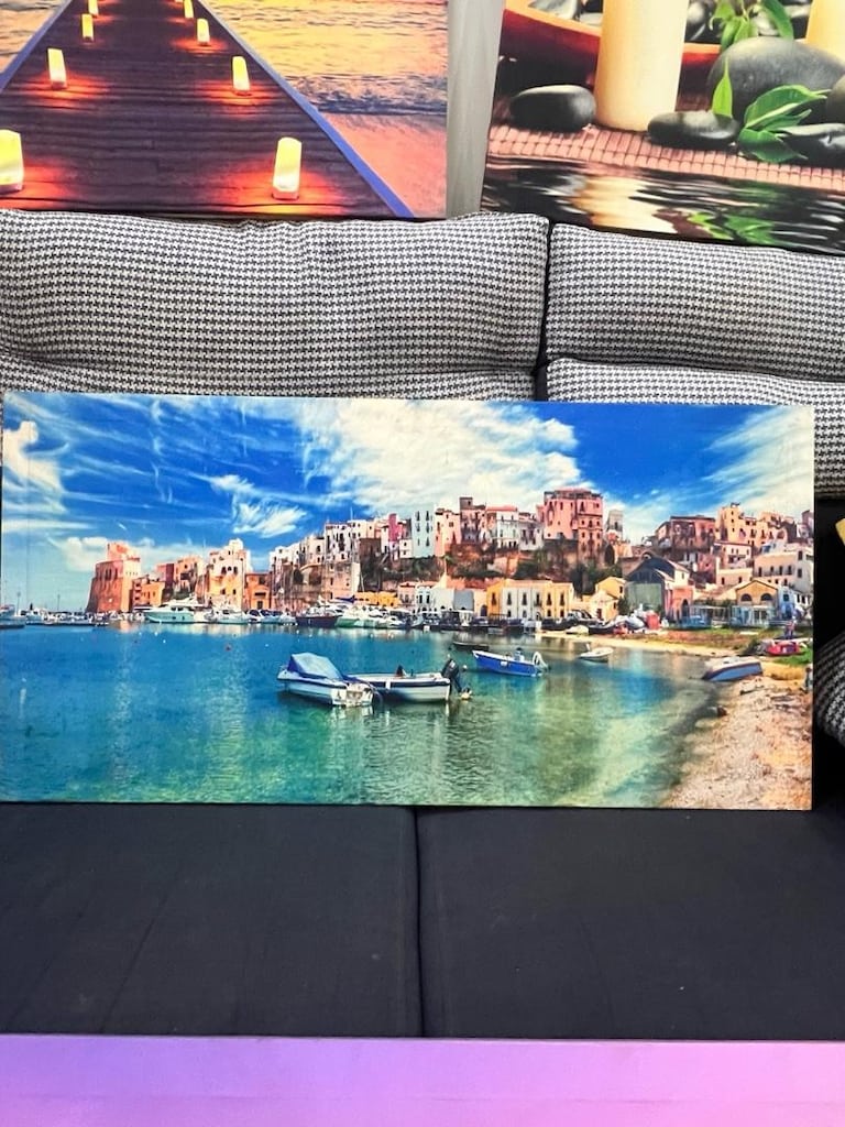 5 adet led ışıklı tablo resim / 3 ü orta boy 2 si uzun ve büyük - 2