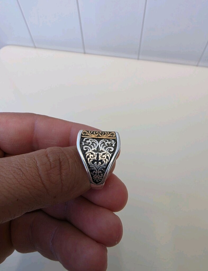 925 Ayar Gümüş Erkek Yüzüğü - 2