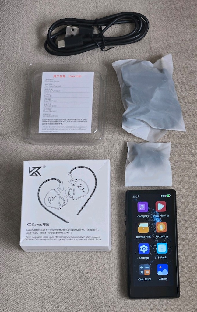 Fiio M3 Pro ES9218P çip, 64 GB HiFi DAC, KZ Down hi-fi kulaklık - 7