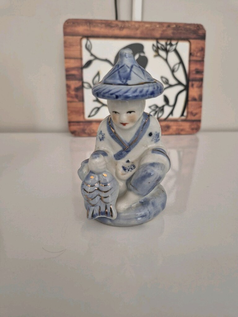 vintage balıkçı figurlu biblo - 3