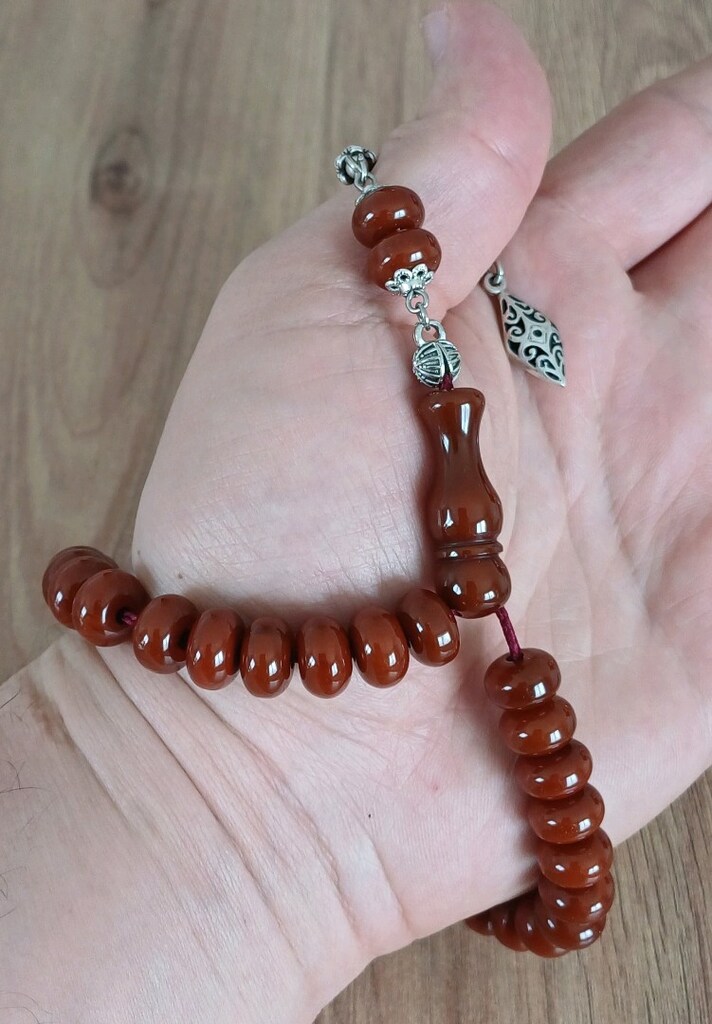 Sıkma Kehribar Tesbih - 4