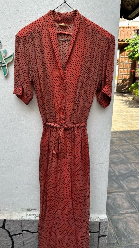 Wintage bayan (İngiliz) maxi elbise (38-40 beden) - 5