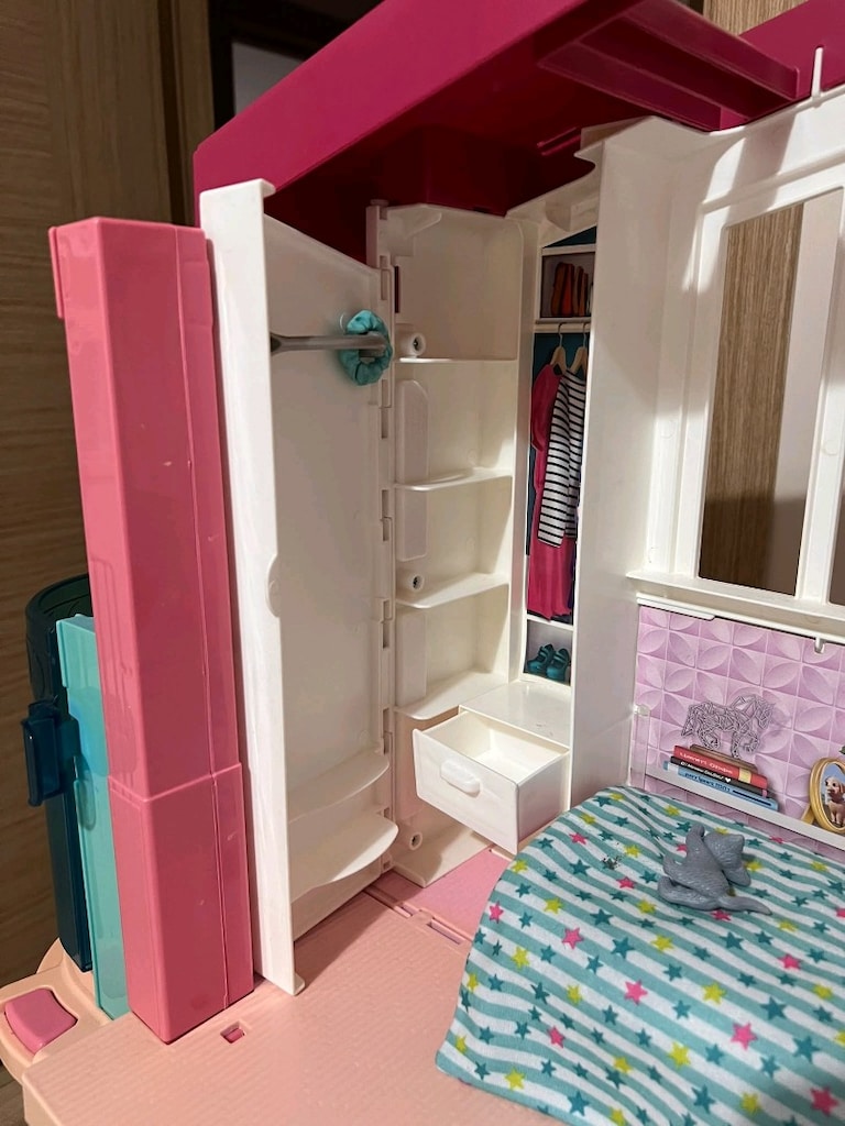 Kaydıraklı Asansörlü Büyük Oyuncak Barbie Evi – Arabalı, Çok Katlı - 8