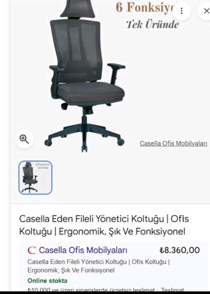 Çalışma / Oyuncu / Müdür / Yönetici /Bilgisayar Koltuğu Sıfır 5 - 3