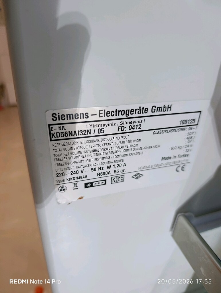 Siemens No Frost Buzdolabı 507 LT Büyük Boy Temiz Kullanılmış - 5