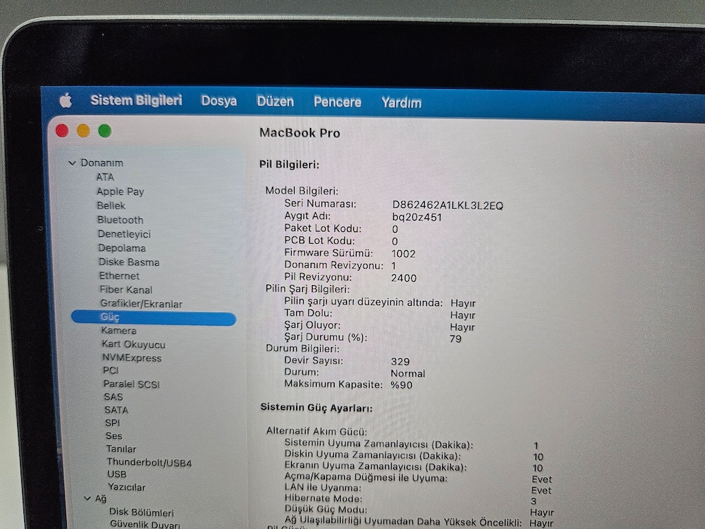 MACBOOK PRO M2 + TOUCHBAR-PİL SAĞLIĞI %90 +16 GB RAM - 9