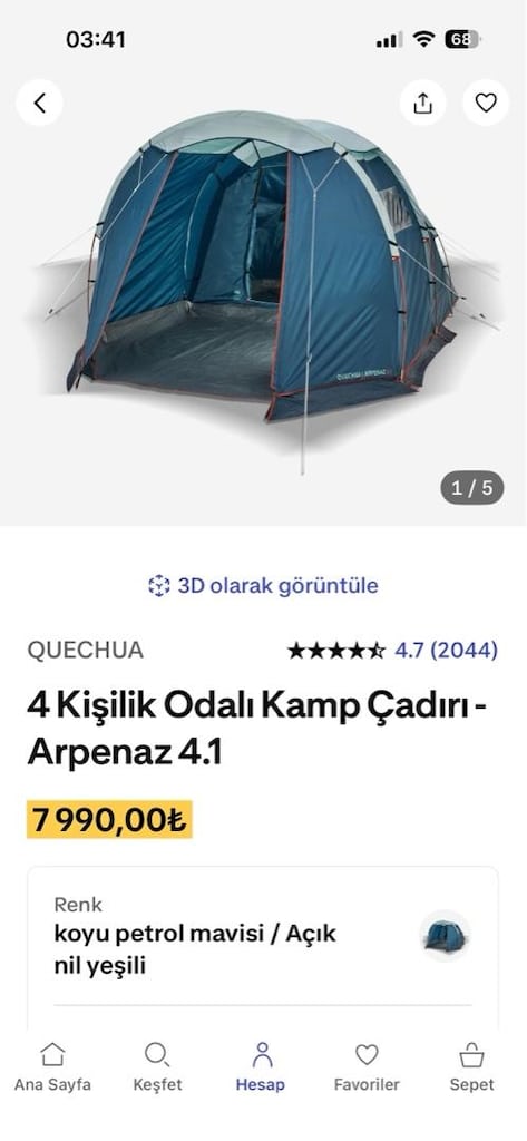 DECATHLON çadır - 7