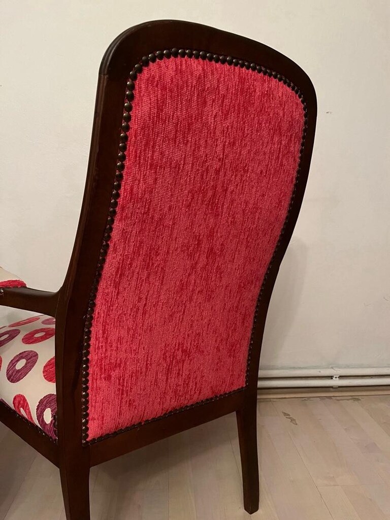 vintage ingiliz masif çift berjer - 9