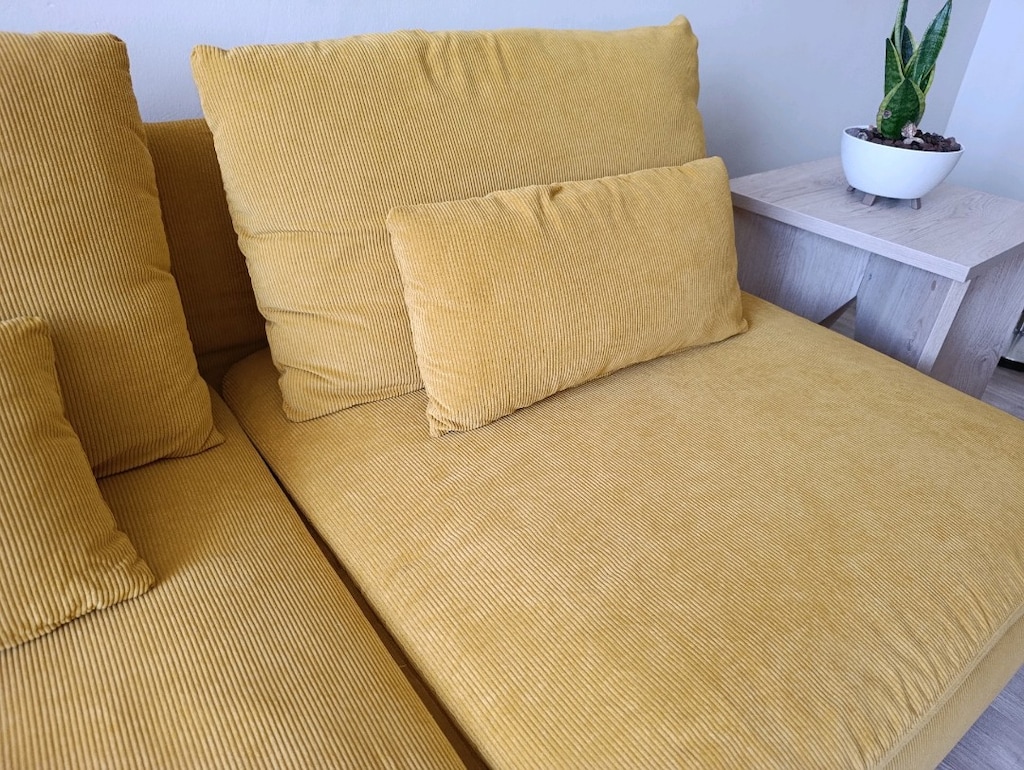ikea söderhamn kadife fitilli köşe koltuk takımı - 4