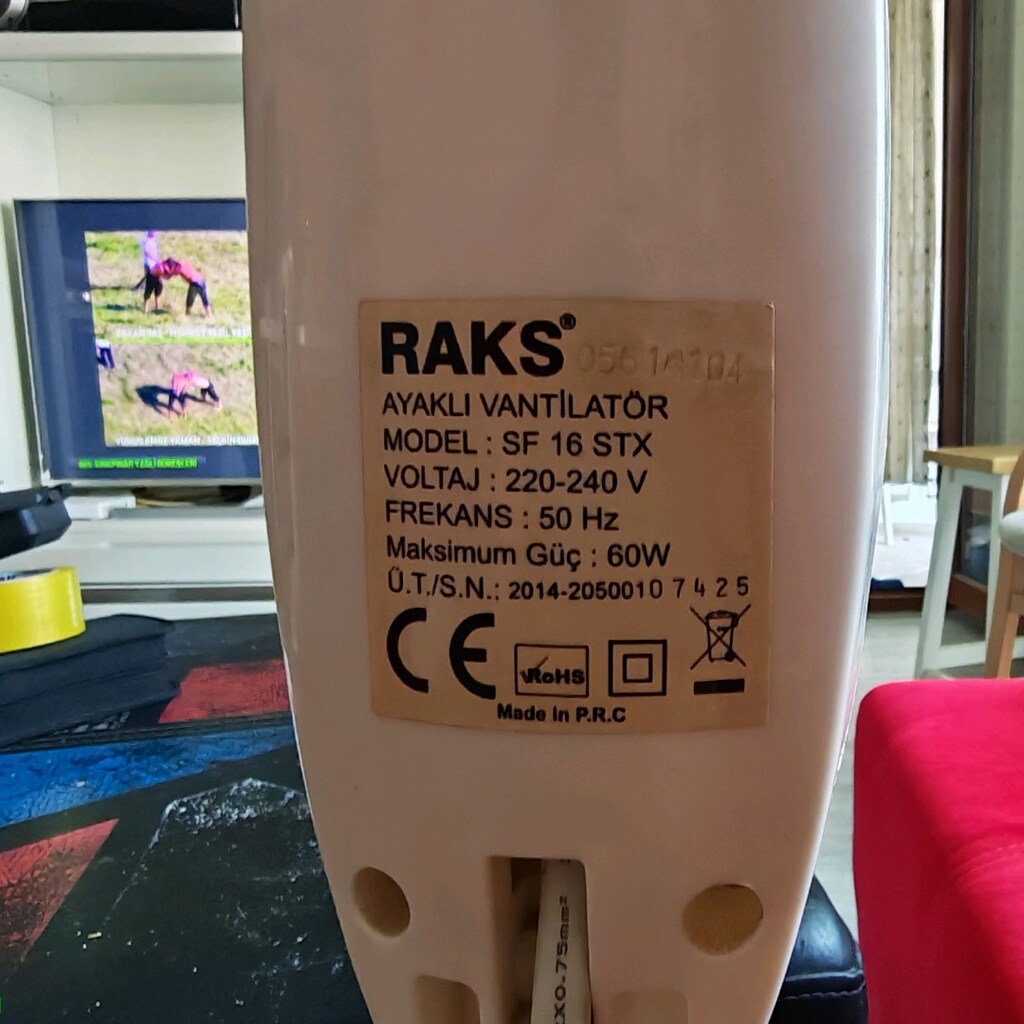 Raks 5 yapraklı 60w Ayaklı Vantilatör - 3