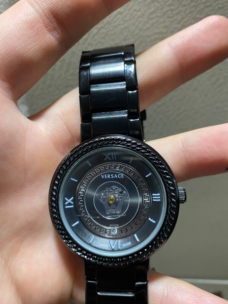 Versace Erkek Kol Saati Siyah Çelik Kasa Şık ve Özel Tasarım - 5