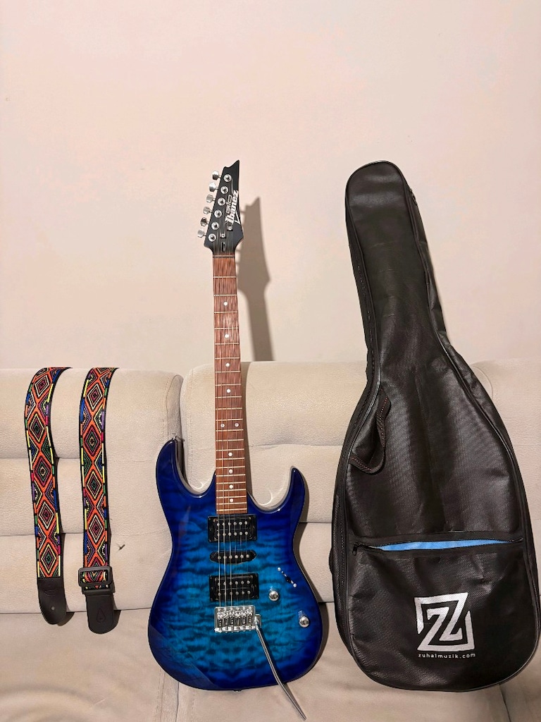 IBANEZ GRX70QA-TBB Transparent Blue Burst Elektro Gitar