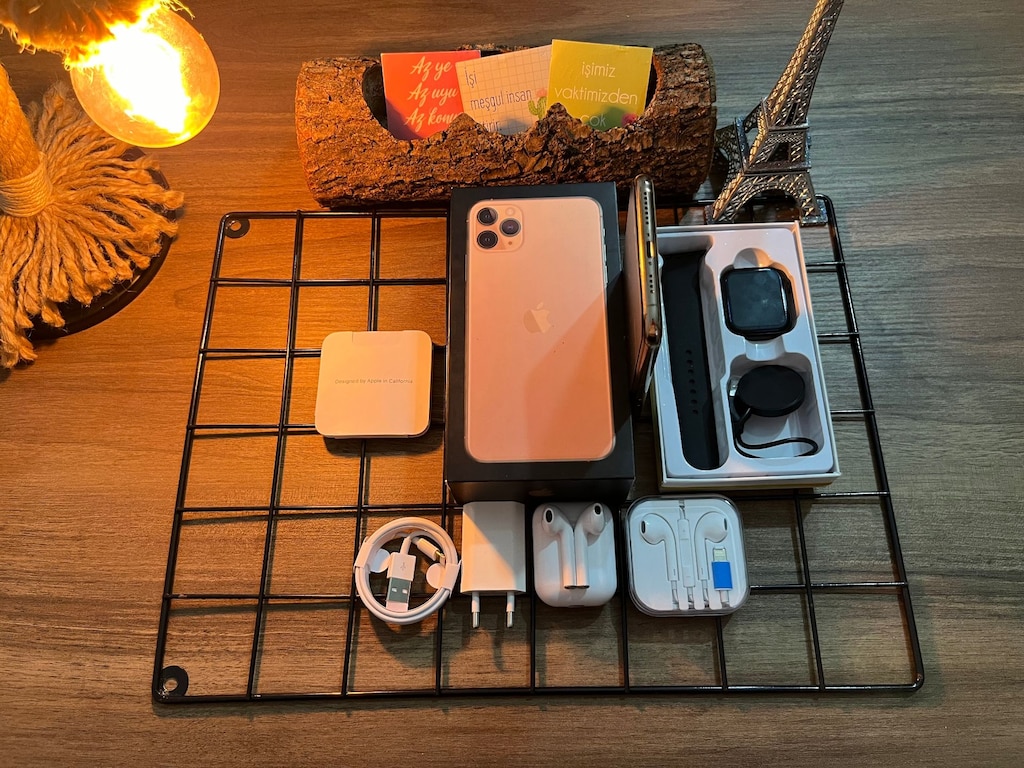 FULL AKSESUARLI İPHONE 11 PRO GOLD - 6