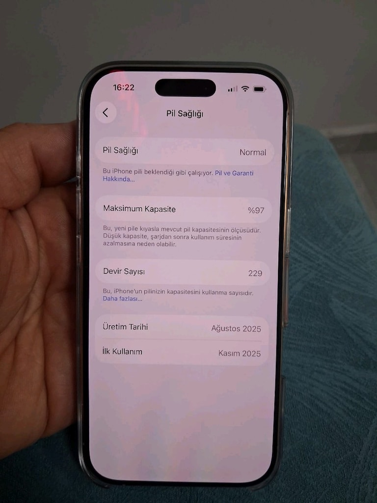 iPhone 16 pro kutulu faturalı garantili hatasizPil 97 - 6
