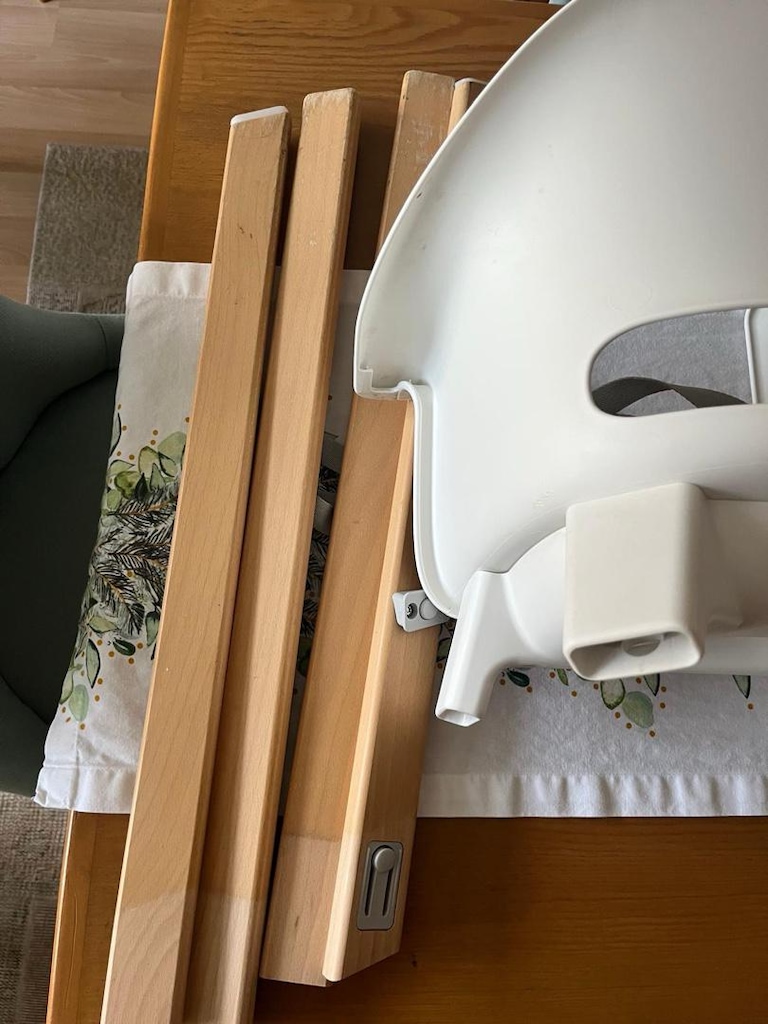 Stokke tertemiz beyaz mama sandalyesi - minder hediye - 8