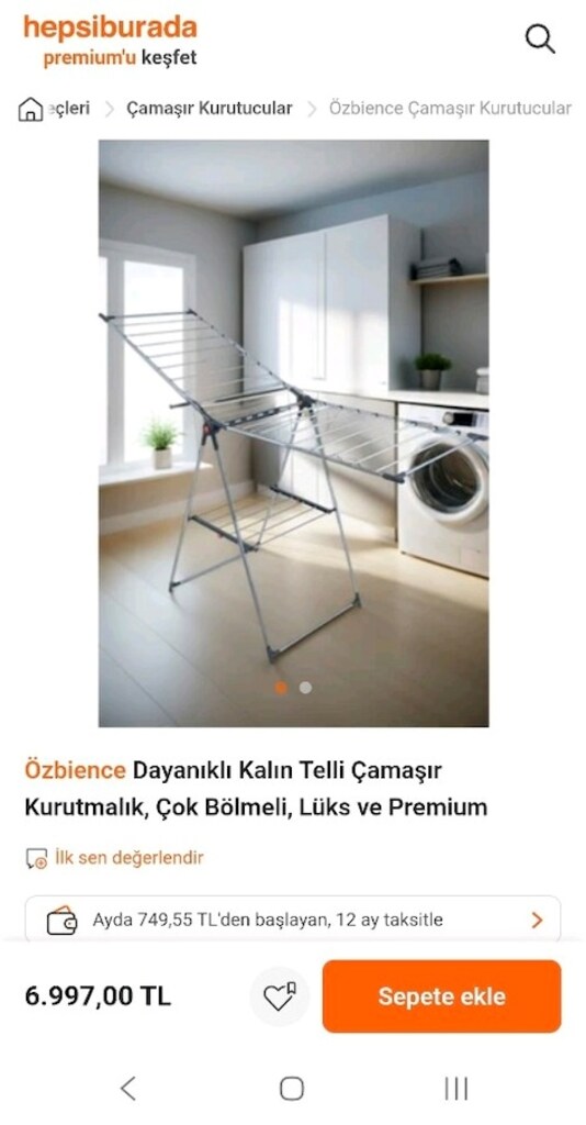 Özbience Dayanıklı Kalın Telli Çamaşır Kurutmalık Lüks ve Premium - 8