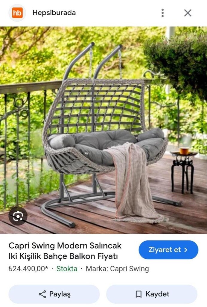 bahçe salıncağı 2 kişilik - 3