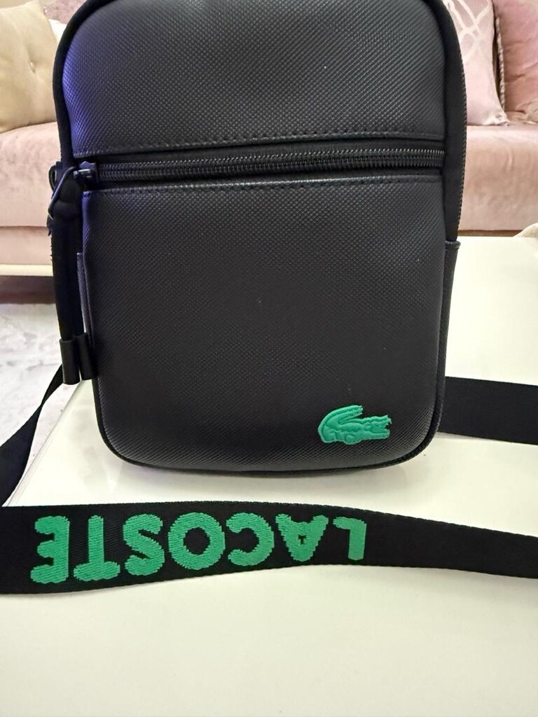 Orijinal Lacoste Siyah Çapraz Çanta - 9
