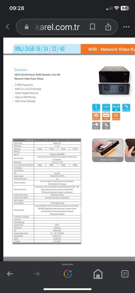 Karel network kayıt cihazları - 9