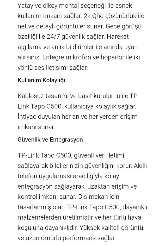TP-LINK TAPO C210 360° KABLOSUZ IP KAMERA 2K - 5