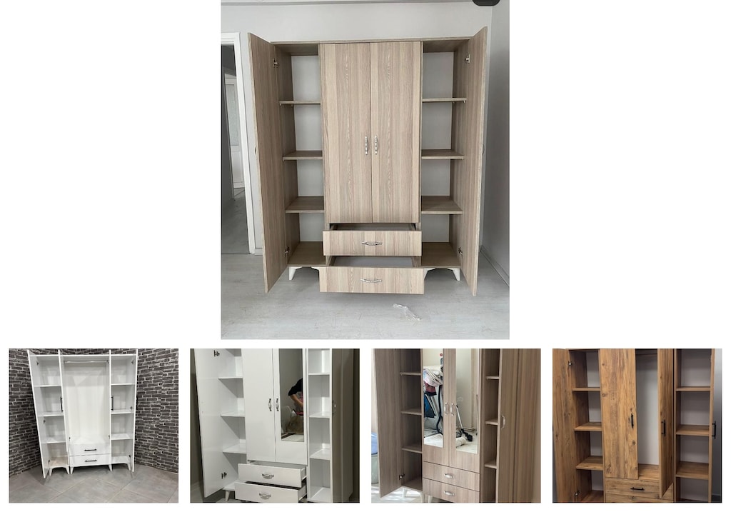4 kapaklı elbise dolabı cnpfgupfnw - 2