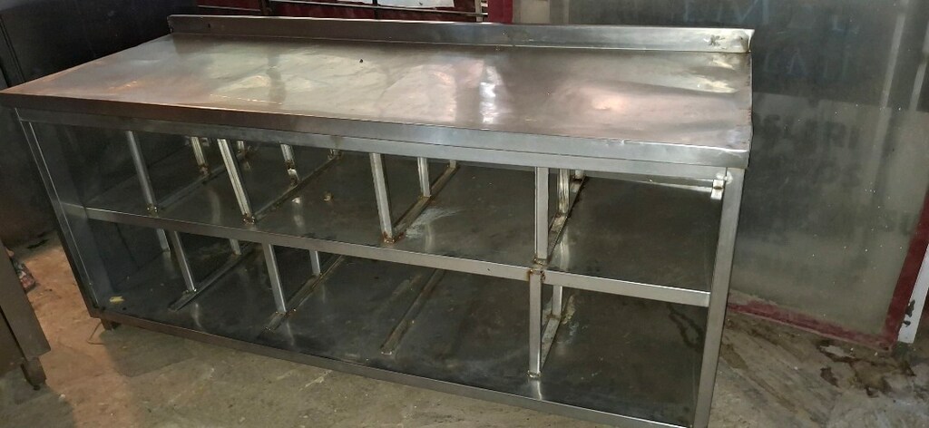 paslanmaz tezgah paslanmaz set altı çalışma imalat tezgahı 190x70x85cm - 5
