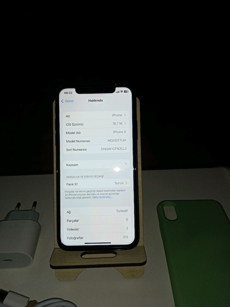 iPhone X GB ..64 pil 100 face ID calismiyor sadece Türkiye cihazı - 8