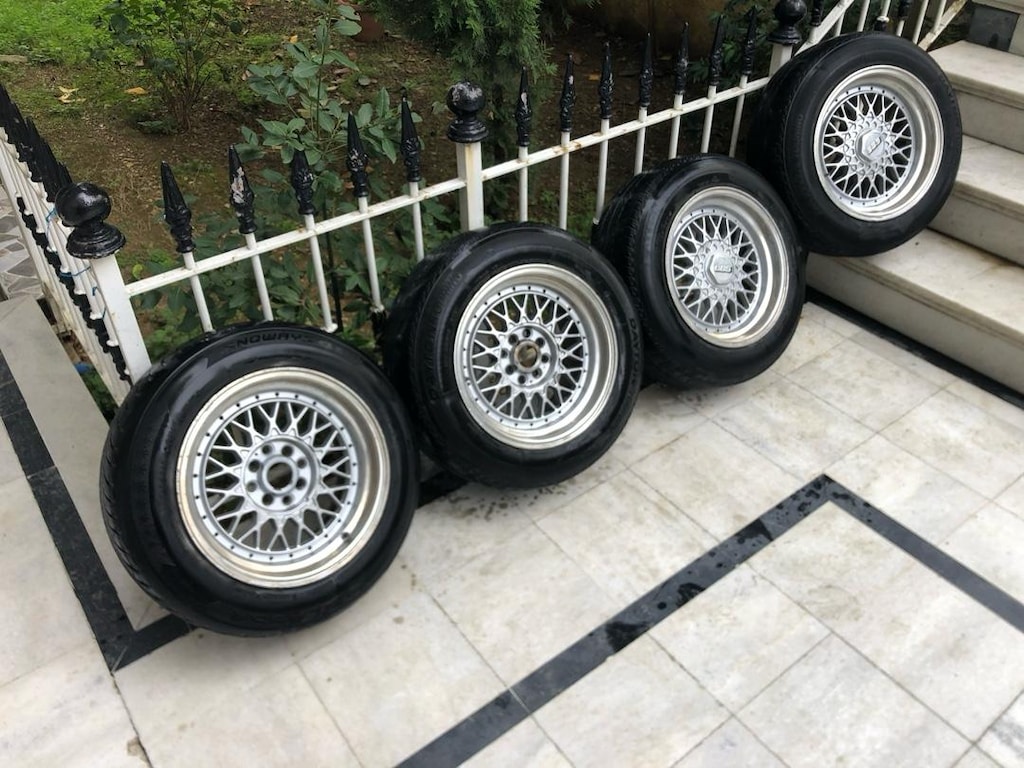 BBS RS 1.ÇELİKJANT DAYTONE LASTİK TAKIMI 195.65.15..4X100 4X108 BİJON - 6