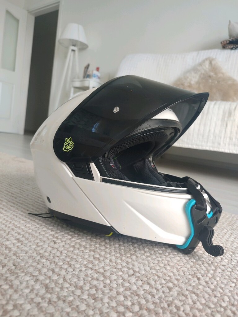 SWAY HELMETS BEYAZ ÇENEDEN AÇILIR KASK İNTERKOMLU - 5