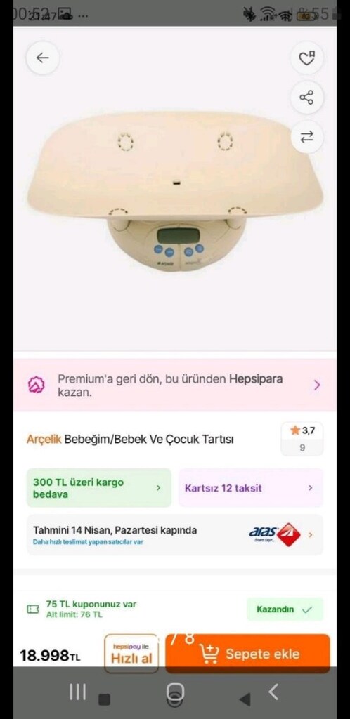 Bebek tartısı dijital baskül - 7