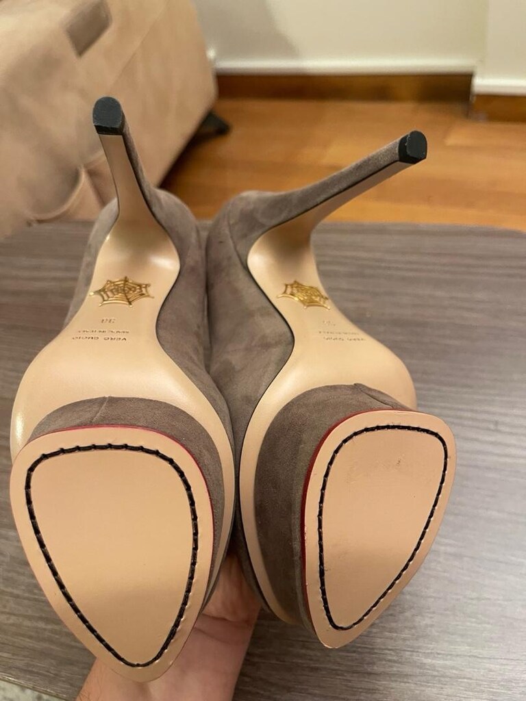 Charlotte Olympia Süet Topuklu Ayakkabı - 6