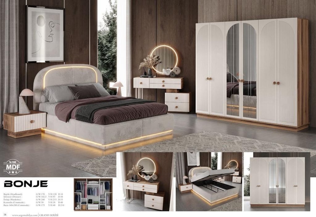 *GRAND MİNA SERİSİ* YATAK ODASI TAKIMLARI - 9
