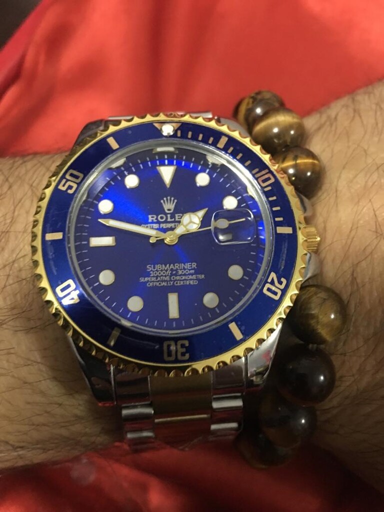 Rolex Submariner mavi kadranlı modern klasik Erkek kol Saati - 2