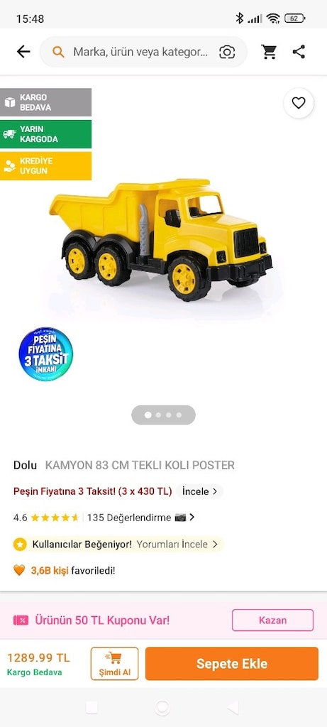 Oyuncak Kamyon ve İş makinesi - 3