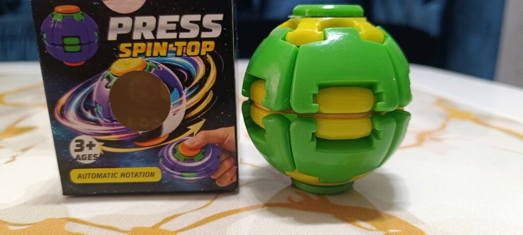 Press Spin Ball – Renkli Dönen Top - 3