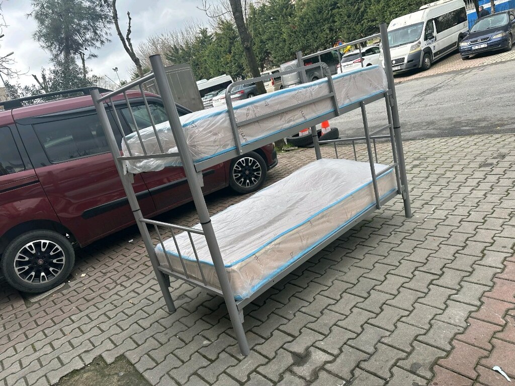 METAL GRİ RANZA 2 YATAK FİYATA DAHILDIR ÜCRETSİZ TESLIMAT - 3