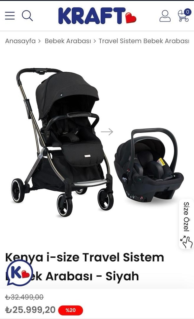 kraft kenya travel sistem bebek arabası - 11