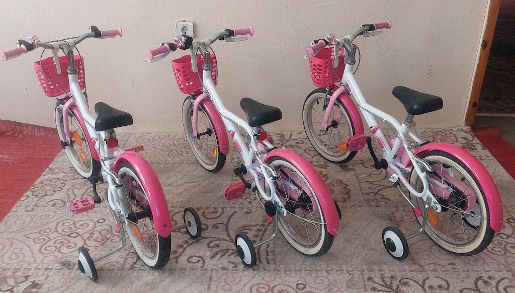 3 ADET 16 JANT KIZ ÇOCUK BISIKLETI BTWIN - 10