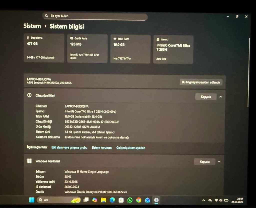 Asus zenbook 14' UX3405CA - 3