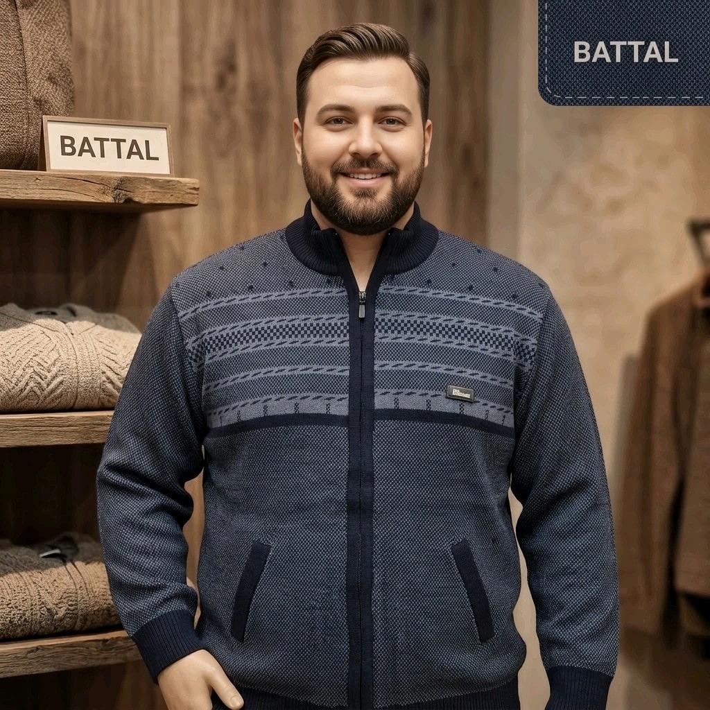 Toptan Fermuarlı Hırka Normal ve Battal - 5