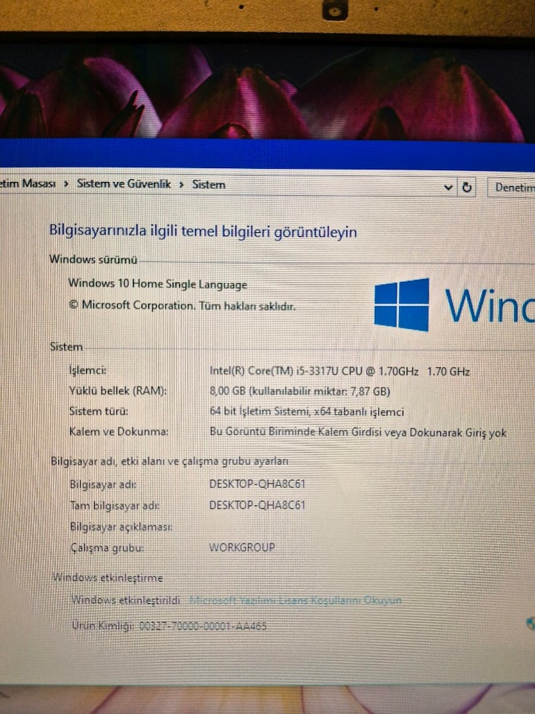 Laptop DELL i5 İşlemci 256GB SSD 8GB Ram Pili Sağlam - 5